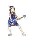  bad_id bad_pixiv_id bass_guitar cosplay guitar happy hat highres hyakko instrument katou_haruaki kobayashi_koma lunasa_prismriver lunasa_prismriver_(cosplay) official_art rickenbacker solo touhou whammy_bar 