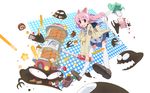  animal_ears bad_id bad_pixiv_id collar hammer highres long_hair original pink_hair shiwasu_takashi skirt solo tail thighhighs wallpaper 