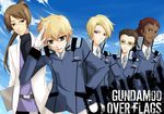  bad_id bad_pixiv_id billy_katagiri black_hair blonde_hair blue_sky buttons dark_skin dark_skinned_male daryl_dodge day graham_aker gundam gundam_00 howard_mason joshua_edwards long_hair long_sleeves looking_at_viewer male_focus military military_uniform multiple_boys pon_tarou ponytail sky uniform 