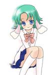  animal_ears blue_eyes fushigiboshi_no_futago_hime fushigiboshi_no_futago_hime_gyu green_hair kneehighs sakuramori_sumomo socks solo sophie_(fushigiboshi_no_futago_hime) 