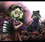  bad_id bad_pixiv_id blonde_hair flower green_eyes green_hair medicine_melancholy multiple_girls ribbon shiki_eiki spider_lily su-san touhou wasabi_karasi 