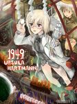  blonde_hair blue_eyes brown_eyes brown_hair character_name gertrud_barkhorn glasses labcoat laboratory long_hair md5_mismatch military military_uniform mishiro_shinza multiple_girls nixie_tube science short_hair strike_witches twintails uniform ursula_hartmann world_witches_series 