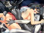  anus ass ass_grab bar_censor black_hair blush breasts censored gloves hair_ornament hoshizuki_(seigetsu) kantai_collection medium_breasts multiple_girls nipples nontraditional_miko object_insertion open_mouth pale_skin pussy red_eyes shinkaisei-kan short_hair skirt spread_anus torn_clothes vaginal vaginal_object_insertion white_hair wo-class_aircraft_carrier yamashiro_(kantai_collection) yuri 