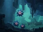  cave diving gen_1_pokemon guodon no_humans pokemon pokemon_(creature) stalactite starmie submarine underwater water watercraft 