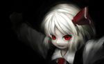  bad_id bad_pixiv_id black_background blonde_hair darkness hair_ribbon nishi_masakazu open_mouth outstretched_arms red_eyes ribbon rumia short_hair simple_background smile solo touhou 