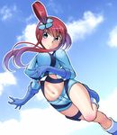  1girl breasts fuuro_(pokemon) gloves gym_leader large_breasts nintendo pokemon red_hair redhair shorts 