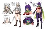 :&lt; :3 abs animal_ears antenna_hair belt bikini_top blue_eyes blue_hair blush boots bracelet braid breasts bridal_gauntlets camouflage cleavage cropped_jacket cross-laced_footwear detached_sleeves exaxuxer eyepatch fang fingerless_gloves genderswap genderswap_(mtf) gloves glowing glowing_eyes green_eyes grin groin heterochromia high_heels highres humanization jewelry kha'zix knee_boots lace-up_boots large_breasts league_of_legends long_hair lowleg lowleg_pants meowing midriff multiple_girls nail_polish navel navel_piercing necklace panties pants paw_pose personification piercing rengar ring ringed_eyes scarf sharp_teeth shoes short_hair shorts sketch smile spiked_bracelet spikes teeth thong torn_clothes torn_pants underboob underwear wristband yellow_eyes 