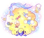  altaria bouffalant buneary drifloon joltik jumpluff mareep no_humans pokemon swablu whimsicott 