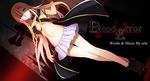  bdsm blonde_hair blood blue_eyes bondage bound breasts collar crop_top dutch_angle highres lily_(vocaloid) long_hair medium_breasts miniskirt navel pleated_skirt skirt slave solo very_long_hair vocaloid yandere yuuki_kira 