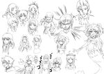  6+girls akemi_homura apron blush character_request collage crossover dio_brando fate/zero fate_(series) gokou_ruri greyscale hataraku_maou-sama! idolmaster idolmaster_(classic) jojo_no_kimyou_na_bouken kaname_madoka long_hair looking_at_viewer mahou_shoujo_madoka_magica matou_kariya mermaid miki_sayaka monochrome monster_girl multiple_boys multiple_crossover multiple_girls muromi-san namiuchigiwa_no_muromi-san ore_no_imouto_ga_konna_ni_kawaii_wake_ga_nai pokemon portrait sakura_kyouko sasaki_chiho shijou_takane shirona_(pokemon) short_hair simple_background sketch takeshi_(pokemon) team_rocket tomoe_mami tsukikage_oyama upper_body white_background wryyyyyyyyyyyyyyyyyyyy yusa_emi 