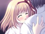  1girl eyes_closed fuyou_kaede game_cg nishimata_aoi orange_hair short_hair shuffle! solo 