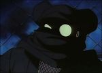  80s 90s animated animated_gif backpack bag castration chibi gloves injuu_gakuen_la_blue_girl lowres mask monster nin-nin ninja oldschool shuriken 