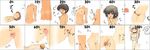  1boy 1girl artist_request black_hair blonde_hair breast_expansion breasts character_request copyright_request delta-tsf genderswap nude penis sequential solo tg tgrn transformation 