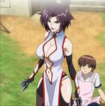  1boy 1girl breasts koutetsu_no_majo_anneroze large_breasts lee_mayfeng screencap stitched 