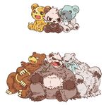  beartic cubchoo no_humans pancham pangoro pokemon teddiursa ursaring 