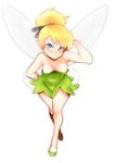  :&lt; angry areola_slip areolae armpits bangs bare_shoulders blonde_hair blue_eyes blush breasts breasts_apart cleavage covered_navel crossed_legs downblouse dress eyelashes eyes_visible_through_hair fairy frown full_body green_dress green_footwear hair_ribbon hand_behind_head hand_on_hip hand_up high_ponytail hips leaning_forward looking_at_viewer medium_breasts naso4 no_bra peter_pan_(disney) pointy_ears ponytail ribbon shoes short_dress short_hair short_ponytail simple_background skirt solo standing strapless strapless_dress thighs tinker_bell_(disney) uneven_eyes white_background wide_hips wings 