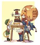  1girl blonde_hair copyright_request hat red_hair tail tobe_sunaho witch 