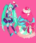 bad_id bad_pixiv_id dada_(dolce) food green_eyes green_hair hatsune_miku ice_cream long_hair solo thighhighs twintails vocaloid 