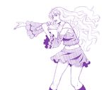  long_hair macross macross_frontier minazuki_tsuyuha monochrome music purple sheryl_nome singing solo 