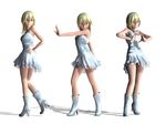  1girl 3d blonde_hair boots dead_fantasy dress high_heel_boots high_heels kairi kingdom_hearts monty_oum namine solo white_dress 