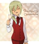  afuro_terumi blonde_hair blue_hair christmas closed_eyes glass heart inazuma_eleven_(series) inazuma_eleven_go long_hair male_focus merry_christmas mizuhara_aki multicolored_hair older open_mouth ponytail solo two-tone_hair 