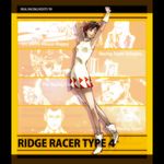  armpits blue_eyes boots brown_hair dress earrings gloves hoop_earrings jewelry nagase_reiko ridge_racer solo tamago_tomato thigh_boots thighhighs 
