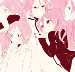  1girl bad_id bad_pixiv_id blush brother_and_sister chidori_(@rom) closed_eyes fang free! leaning_on_person long_hair matsuoka_gou matsuoka_rin red_eyes red_hair school_uniform siblings tears time_paradox younger 