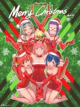  christmas cleavage darling_in_the_franxx gorgeous_mushroom horns ichigo_(darling_in_the_franxx) ikuno_(darling_in_the_franxx) kokoro_(darling_in_the_franxx) miku_(darling_in_the_franxx) zero_two_(darling_in_the_franxx) 