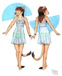 anthro breasts clothing colored_pencil comic_art domestic_cat drawing felid feline felis female hi_res jewelry lion lionclaw1 lionheart mammal mixed_media necklace negligee nipples pantherine panties sandra_(disambiguation) small_breasts solo traditional_media_(artwork) translucent translucent_clothing underwear whiskers