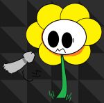 anon anonymous_character deltarune disembodied_penis double-double-d duo elemental_creature flora_fauna flower flower_creature flowey_the_flower genitals grass human male male/male mammal not_furry one_eye_closed penis plant pointing_penis scared undertale undertale_(series) uwu wink
