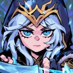  1girl ashe_(league_of_legends) blue_eyes blue_hair blue_hoodie bow_(weapon) close-up closed_mouth holding holding_bow_(weapon) holding_weapon hood hoodie league_of_legends light_blue_hair long_hair looking_at_viewer parted_bangs phantom_ix_row portrait serious snow solo v-shaped_eyebrows weapon 