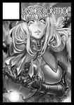  1girl breasts circle_cut greyscale long_hair monochrome pyrrha_alexandra pyrrha_omega soul_calibur soul_edge_(weapon) soulcalibur_v tears weapon zunta 