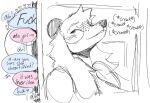 anthro beejamas blush canid canine canis consensual_cuckold cuckold cuckquean dialogue digital_media_(artwork) domestic_dog english_text listening mammal onomatopoeia smile solo_focus sound_effects speech_bubble text