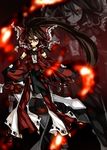  cosplay crossover guilty_gear guilty_gear_2 hakurei_reimu huge_weapon shiki_(gjmatpw) sol_badguy sol_badguy_(cosplay) sword touhou weapon zoom_layer 