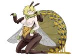  1girl antennae arthropod_girl arthropod_limbs bee_girl bee_wings blonde_hair bmp-to-png_conversion breasts dripping extra_arms full_body fur_collar fur_cuffs game_cg hair_between_eyes hive honey honey_(mon-musu_quest!) kneeling large_breasts looking_at_viewer mon-musu_quest! monster_girl nipples non-web_source nude setouchi_(blackse) short_hair simple_background smile solo tongue tongue_out transparent_background v-shaped_eyebrows v-shaped_eyes wings yellow_eyes 