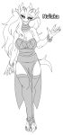 absurd_res age_difference barefoot clothed clothing feet female foot_ninja15 hair hi_res humanoid line_art long_hair nitoma nu&#039;laka_(foot_ninja15) older_female scar solo unfinished