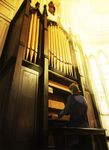  brown_hair fate/stay_night fate_(series) instrument kotomine_kirei male_focus music pipe_organ playing_instrument sake_(kadai) solo 