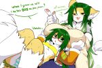 absurd_res anthro big_breasts breasts clothed clothing daughter_(lore) domestic_cat duo eyewear felid feline felis female fur glasses green_eyes green_hair hair hi_res mammal mother_(lore) mother_and_child_(lore) mother_and_daughter_(lore) parent_(lore) parent_and_child_(lore) parent_and_daughter_(lore) simple_background sollyz sundyz tail white_body white_fur yellow_body yellow_fur