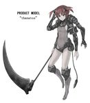  bad_id bad_pixiv_id cyborg morbid multiple_arms original prosthesis red_eyes red_hair scythe short_hair sigama solo weapon 