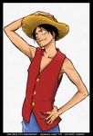  colorized hat highres kubo_taito male_focus monkey_d_luffy one_piece scar solo straw_hat third-party_edit 