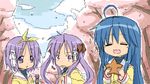  ahoge cherry_blossoms clannad company_connection cosplay fujibayashi_kyou fujibayashi_kyou_(cosplay) fujibayashi_ryou fujibayashi_ryou_(cosplay) hiiragi_kagami hiiragi_tsukasa hikarizaka_private_high_school_uniform ibuki_fuuko ibuki_fuuko_(cosplay) izumi_konata kyoto_animation lucky_star mole mole_under_eye multiple_girls natsukawa_hikari oekaki parody school_uniform siblings sisters starfish takara_miyuki twins 