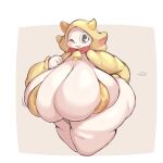  1:1 bell bell_collar big_breasts big_butt bra breasts butt clothing collar female hi_res hoodie huge_breasts hyper hyper_breasts lightmizano milkaly_(white_slime_pic) panties short_stack simple_background solo thick_thighs tight_bra topwear underwear unknown_species 