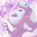  alolan_ninetales blue_sclera bright_pupils ccc_color closed_mouth colored_sclera from_side frown highres long_hair no_humans pokemon pokemon_(creature) slit_pupils solo upper_body white_eyes white_fur white_pupils 
