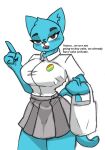 anthro big_breasts breasts cartoon_network english_text female mature_female nicole_watterson pace-maker small_waist solo text the_amazing_world_of_gumball thick_thighs wide_hips