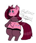 absurd_res alpha_channel anthro armwear blue_eyes blush blush_lines clothing collar cutie_mark digital_drawing_(artwork) digital_media_(artwork) earth_pony elbow_gloves equid equine female feral friendship_is_magic fur gloves hair handwear hasbro hi_res horse legwear mammal my_little_pony pink_body pink_fur pink_hair pinkamena_(mlp) pinkie_pie_(mlp) pixel_(artwork) pony simple_background sosu-the-blue-wolf stockings tail transparent_background