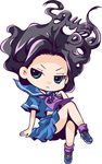  black_hair blue_eyes chibi jojo_no_kimyou_na_bouken long_hair makokb prehensile_hair school_uniform serafuku solo stand_(jojo) yamagishi_yukako 