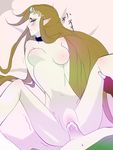  1boy 1girl artist_request blue_eyes blush bottomless breasts brown_hair link nintendo nude penis pointy_ears princess_zelda pussy pussy_juice sex spread the_legend_of_zelda unaligned_breasts uncensored 