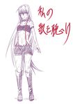  antenna_hair bandeau boots breasts casual collar highleg highleg_panties knee_boots long_hair m.u.g.e.n medium_breasts monochrome navel open_fly original panties samuimu scar sendai_hakurei_no_miko shorts sketch solo strapless suspenders touhou tsurime underboob underwear unzipped very_long_hair 