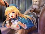  4boys abs alber atago_(kantai_collection) bar_censor blonde_hair blue_eyes blue_hat breasts censored empty_eyes gangbang group_sex hat hetero kantai_collection large_breasts long_hair multiple_boys multiple_penises open_mouth paizuri panties panties_under_pantyhose pantyhose penis solo_focus tears tongue torn_clothes torn_legwear underwear 