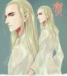  blonde_hair blue_eyes elf leftlevine long_hair lord_of_the_rings pointy_ears the_hobbit thranduil 
